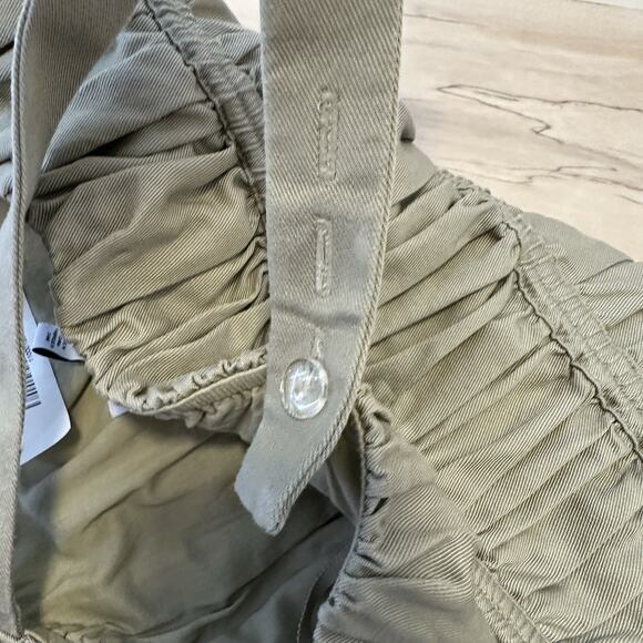 & OTHER STORIES Women 4US Pleated Detail Jumpsuit Adjustable Ruched Bodice Green - Picture 7 of 12